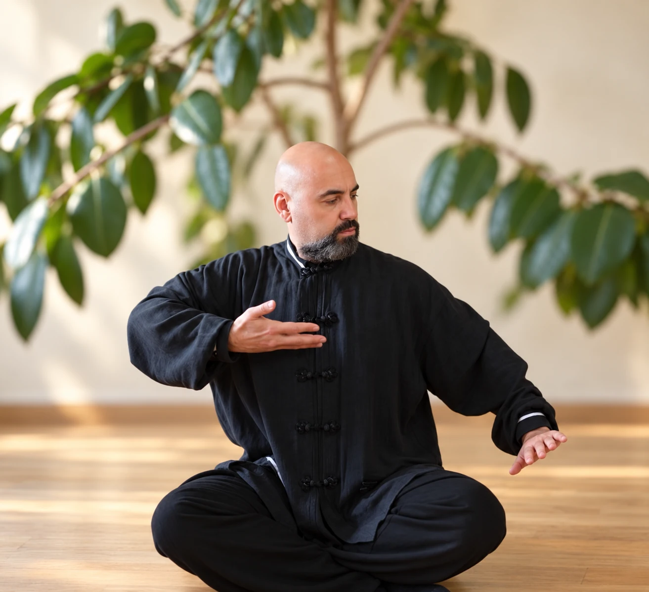 Ovidiu Pescărașu, qigong așezat